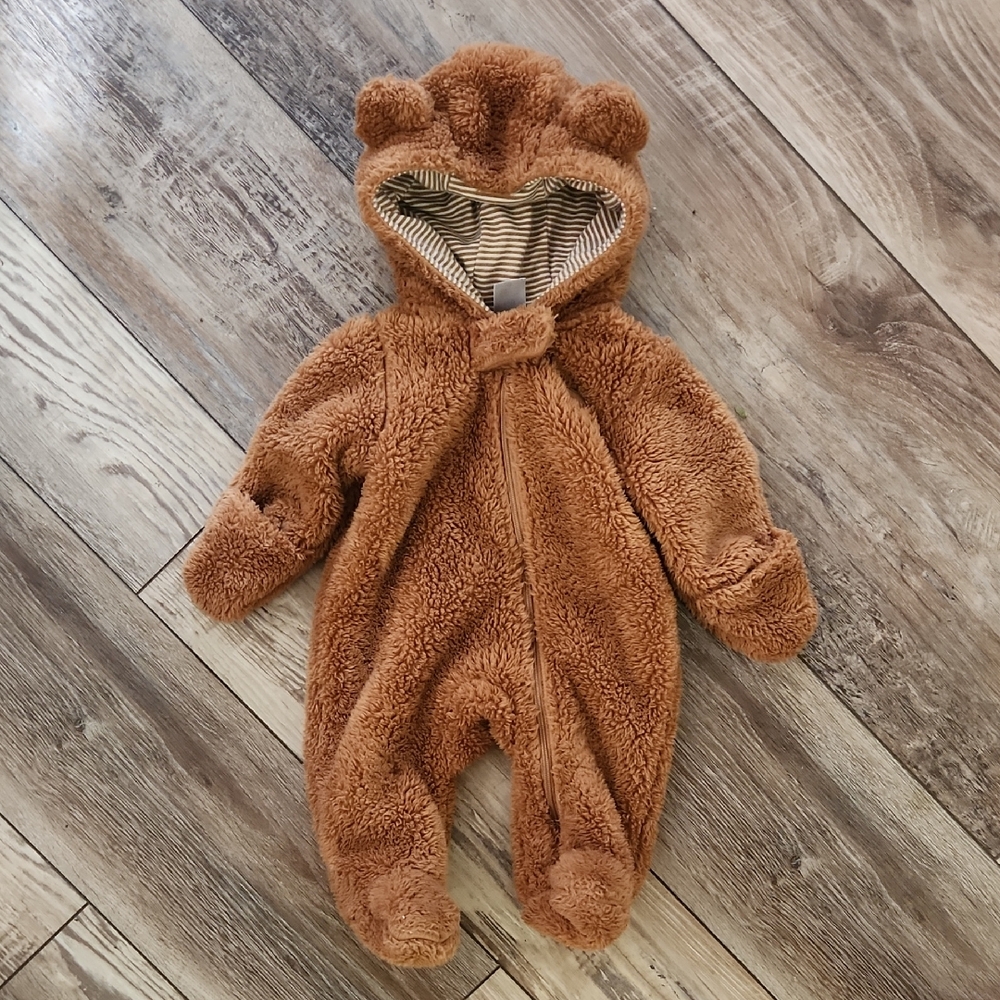 Cozy Brown Bear Baby One Piece